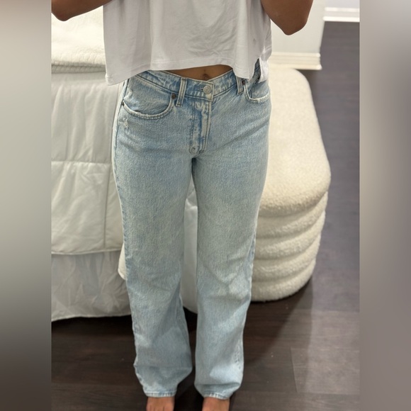Abercrombie & Fitch Light Blue Straight Leg Jeans - Picture 1 of 3